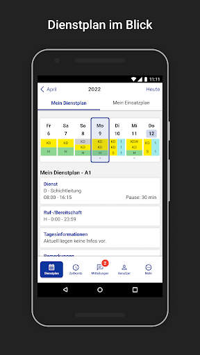 Android application TIMEOFFICE mobile screenshort