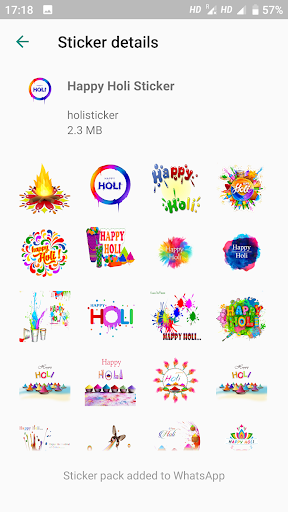 Holi Stickers - WAStickers Screen 3