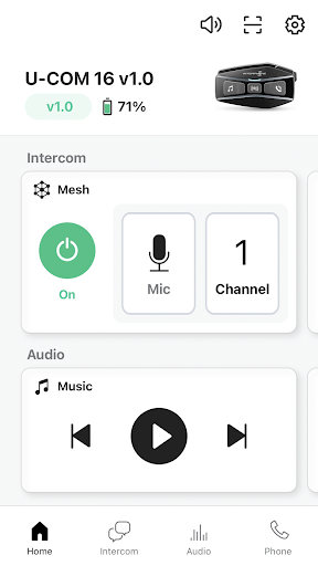 Android application Interphone UNITE screenshort