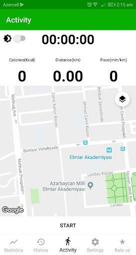 Screenshot of Running Fitness & Map Tracker