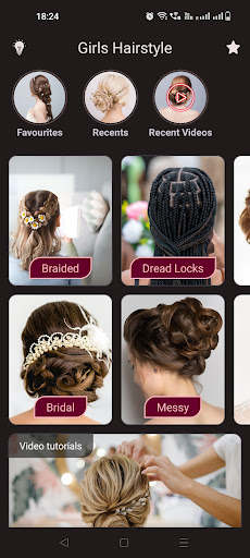 Android application Girls hairstyle step by step screenshort