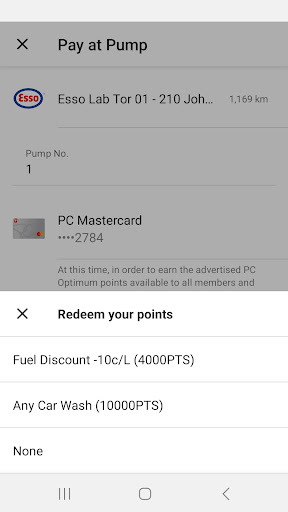 Esso and Mobil™ App Screen 3