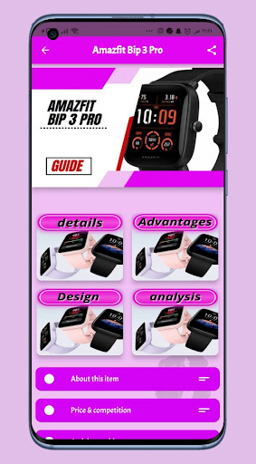 Android application Amazfit Bip 3 Pro Guide screenshort