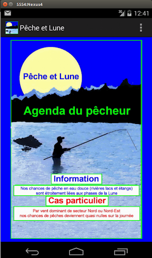 Android application Pêche et Lune screenshort