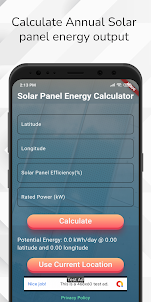 Annual Solar Energy Calculator