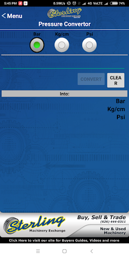 Sterling - Conversion Tools Screen 3