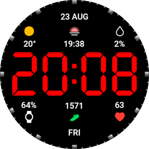 WR 025 Digital Watch Face Logo