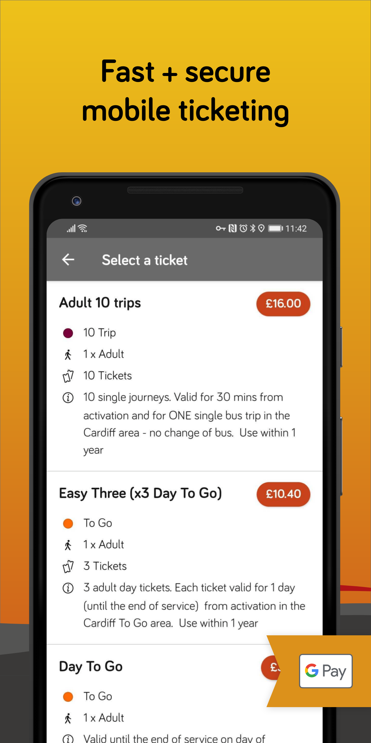Android application Cardiff Bus screenshort