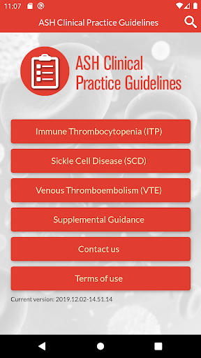 Android application ASH Practice Guidelines screenshort