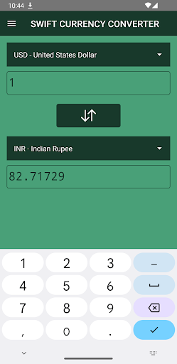 Swift Currency Converter Screen 2