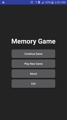 Memory Game w/ Ads Screen 2
