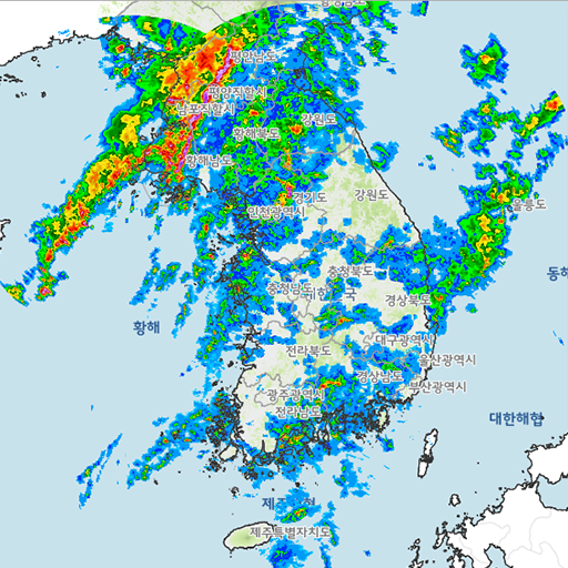 위성영상날씨 - 기상레이더와 기상청 인공위성 실시간 앱