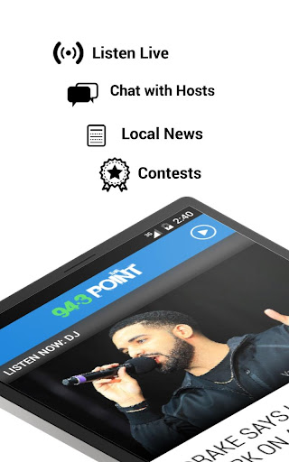 Screenshot of 94.3 The Point (WJLK)