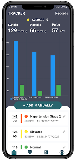 Android application Blood Pressure Monitor App screenshort