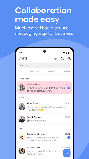 Android application Teamwire - Business Messenger screenshort