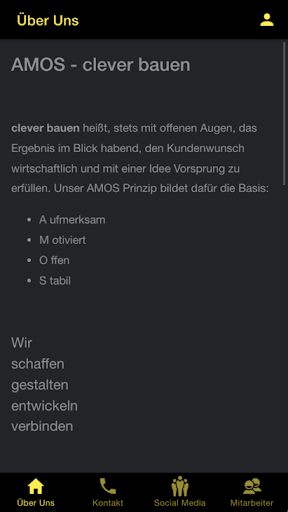 Android application AMOS - clever bauen screenshort
