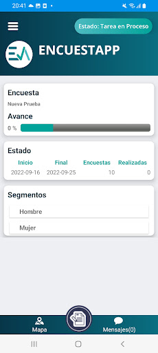 Android application Encuestapp screenshort