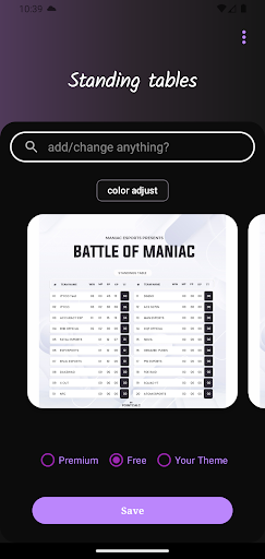 Pointcalc | Point table maker Screen 3