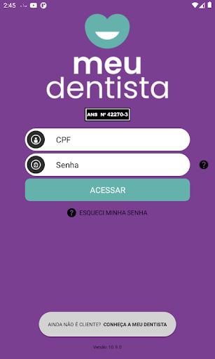Android application MEU DENTISTA - CLIENTE screenshort