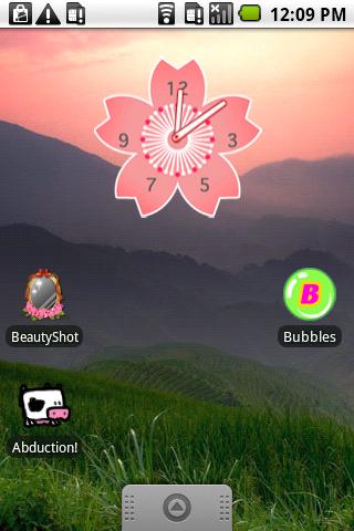 Android application Sakura Clock Widget screenshort