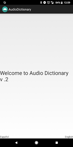 AudioDictionary Screen 2