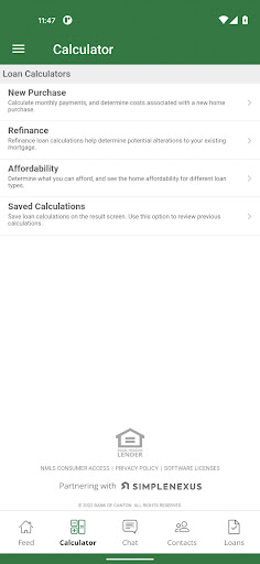 Bank of Canton Home Loans Screen 2