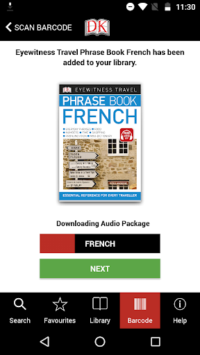 Screenshot of Eyewitness Travel Phrase Book