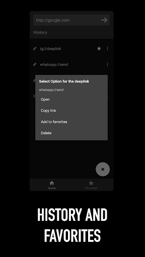 Deeplink Tester Screen 2