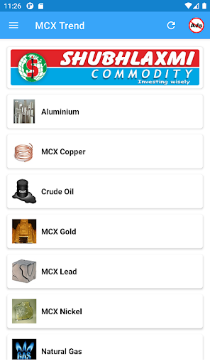 Android application Mcx Trend screenshort