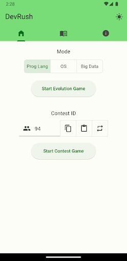 Android application DevRush screenshort