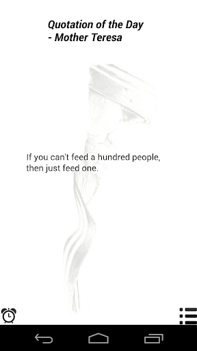 Android application Quotations of Mother Teresa screenshort