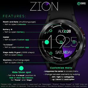 Captura de Pantalla 5 ZION - digital watch face android