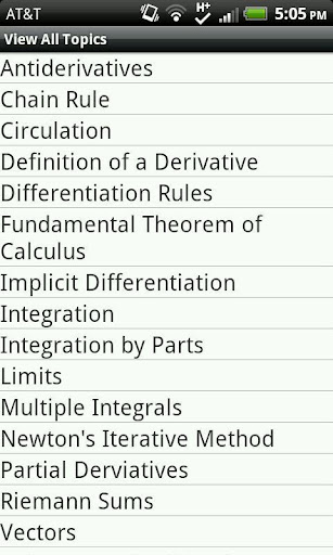 Calculus Reference Tool Pro Screen 2
