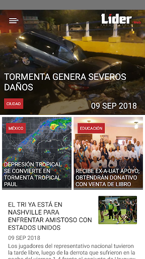 Android application Líder Web screenshort