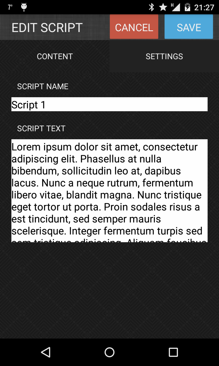 Android application Teleprompter Pro screenshort