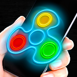 Fidget spinner neon glow joke app icon