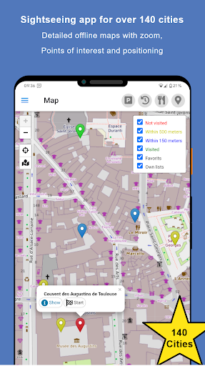 Android application Sightseeing Toulouse screenshort
