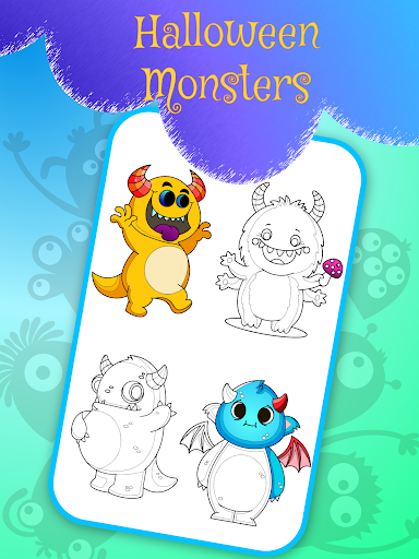 Hallowen Monster Coloring Book Screen 2