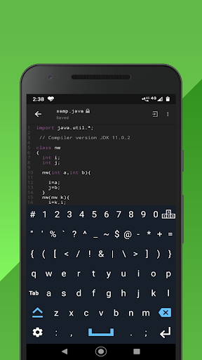 Android application Coding Keyboard forProgramming screenshort