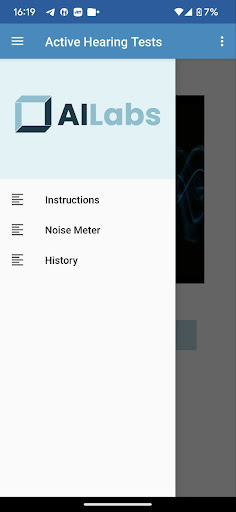 Android application Hearing Test screenshort