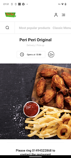 Android application Peri Peri Original screenshort