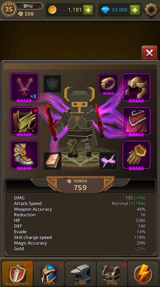 #1. Pixel Blade R : Idle Rpg (Android) Ved: pixelstar