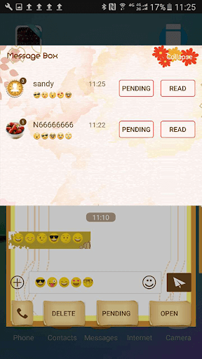 Screenshot of Handcent Skin Thanks Giving 2