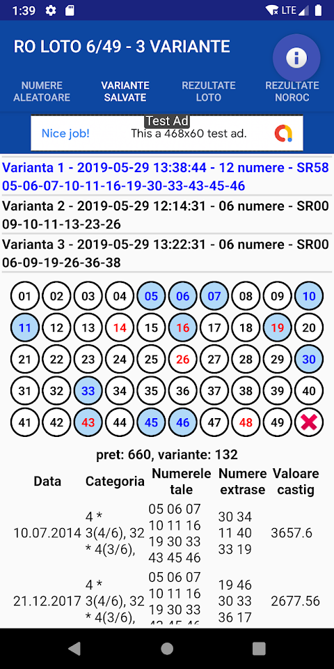 RO LOTO 6/49 - 3 varianteのおすすめ画像2