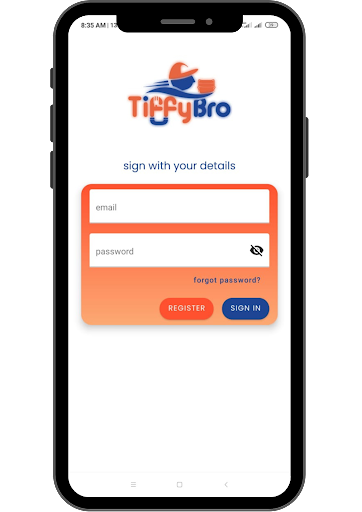 Android application TiffyBro Partner screenshort