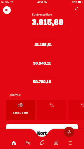 Android application Borbjerg Sparekasses mobilbank screenshort