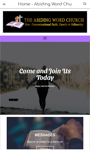 Android application Abiding Word Church screenshort