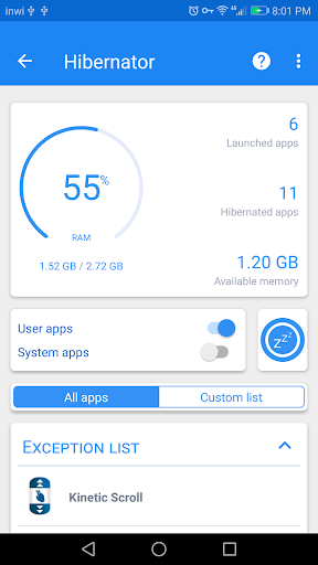 Hibernator - Hibernate apps & Save battery 2.19.2 APK screenshots 1