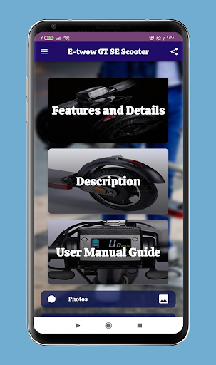 Android application E-twow GT SE Scooter Guide screenshort