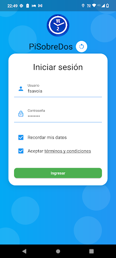 Android application SGU Presentismo screenshort